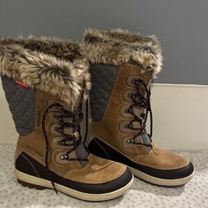 Khombu Women's Winter Boots - Brown and Gray